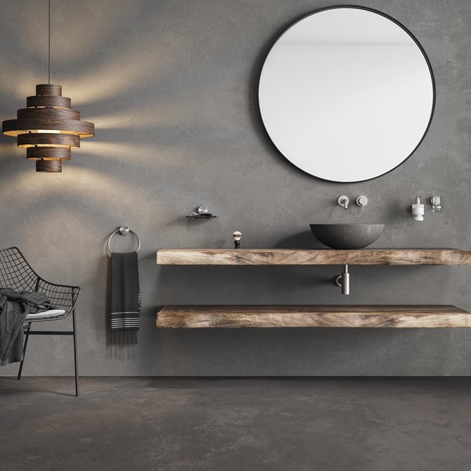 RISEGNO Bathroom wall shelf By Geelli