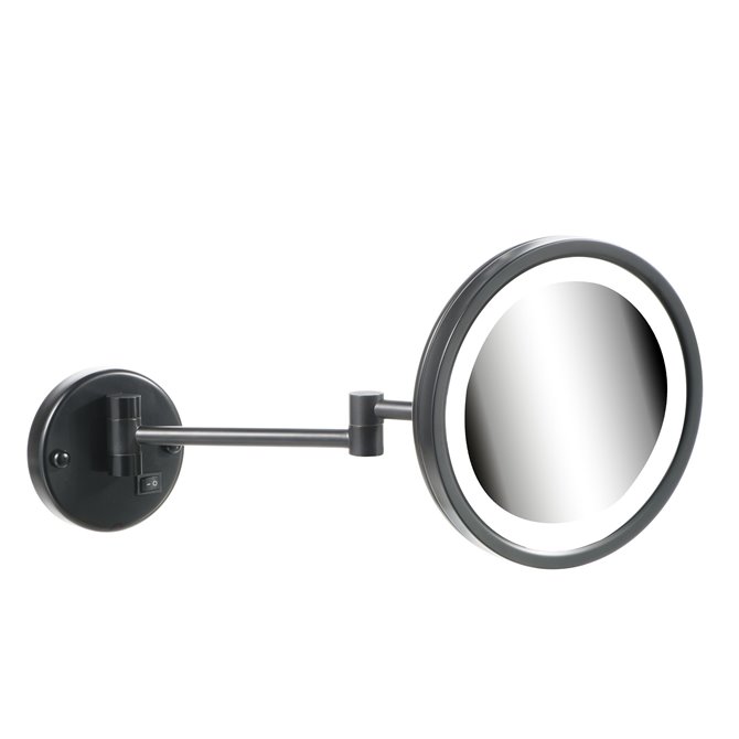 verloving Of later Effectief Geesa - Geesa Mirror Scheerspiegel 2-armig met LED-verlichting 3x  vergrotend ø 215 mm Zwart