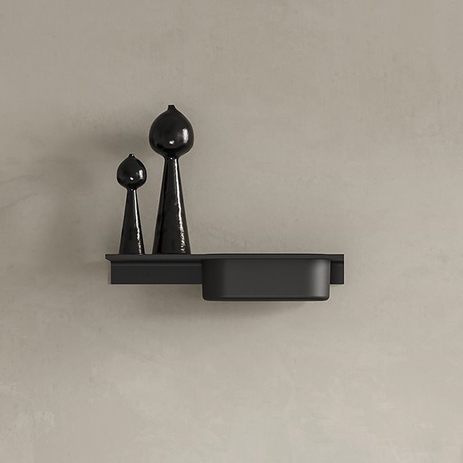 Nichba Design - Wall Shelf, L 40 cm / Black